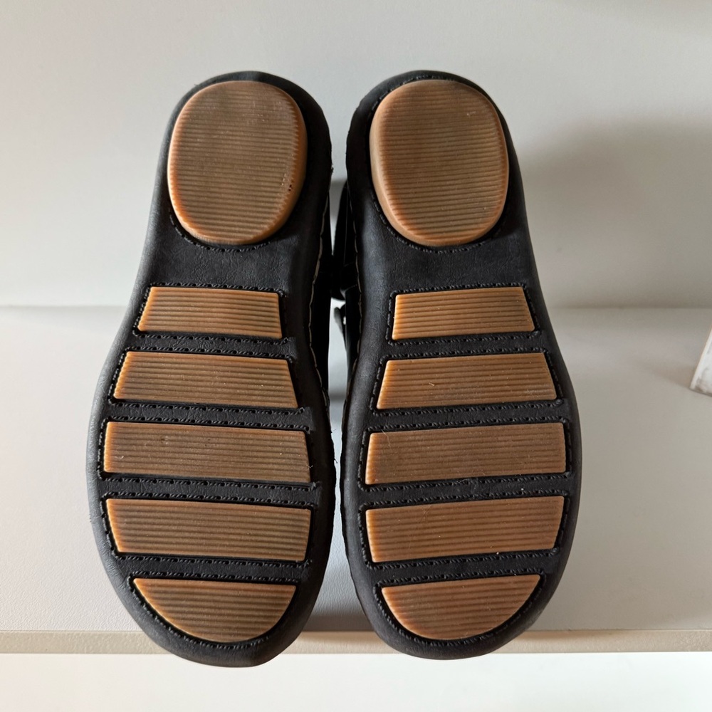 Black Ankle Boots with White Topstitching - Picture 7 of 10